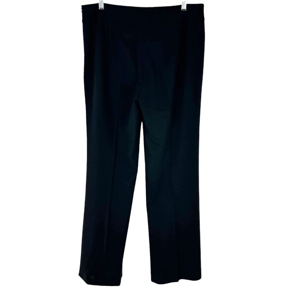 Lafayette 148 Black Lightweight Stretch Wool Wide Leg Trousers Size 10 Office - Picture 4 of 6